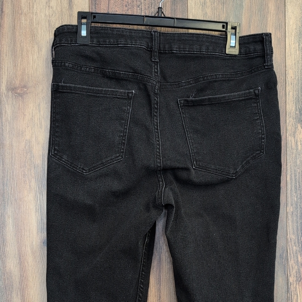 Old Navy Black High Rise Rockstar Super Skinny Secret Slim Pockets Jeans 14 M562